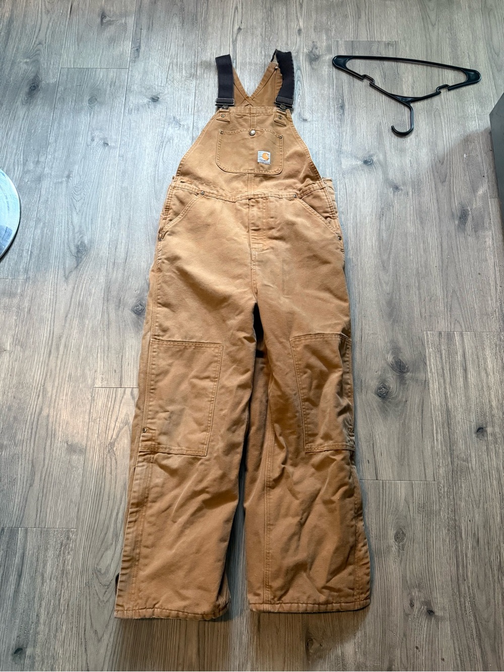 Carhartt Tan/Brown Workwear Bib Overalls - Durable Duck Canvas